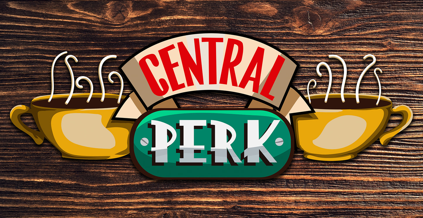 Central Perk Handmade Wooden Sign – Friends TV Show Kitchen Decor Gift