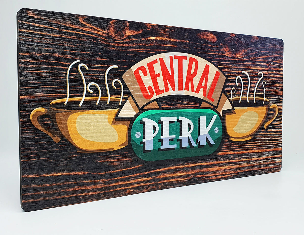 Central Perk Handmade Wooden Sign – Friends TV Show Kitchen Decor Gift