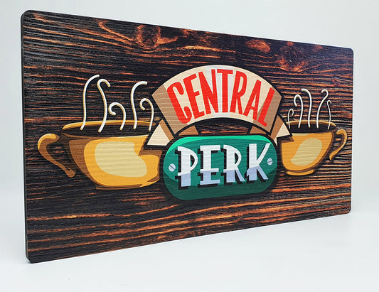 Central Perk Handmade Wooden Sign – Friends TV Show Kitchen Decor Gift